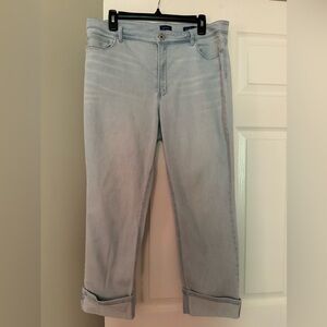 J.Jill High Rise Crop Denim Jeans. Light wash, Size 14